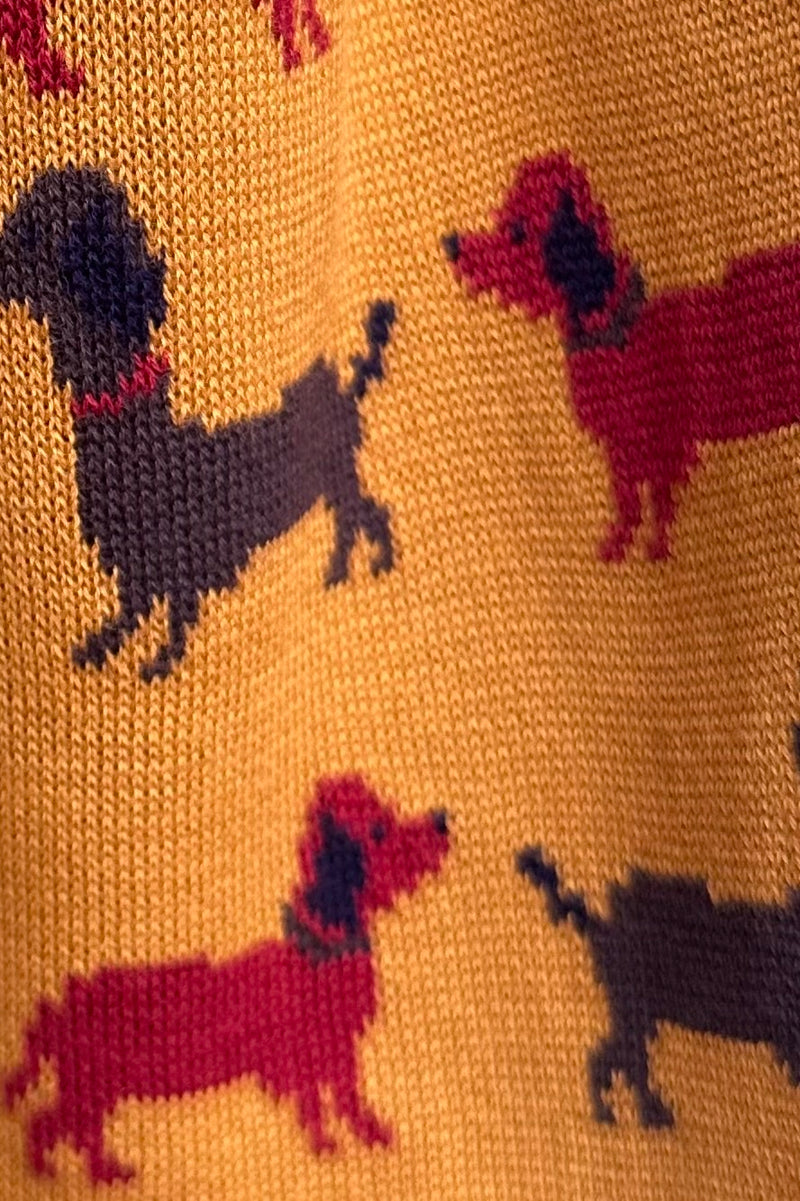 Mustard Sausage Dog Vera Cardigan by Palava