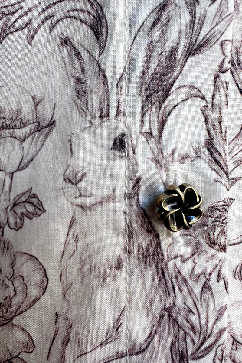 Off-White Bunny Toile Blouse by Banned