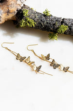 Gold Give me the Butterflies Dangle Earrings by Peter and June