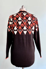 Argyle Halloween Long Cardigan Sweater
