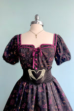 Mystical Puff Sleeve Dress in Black
