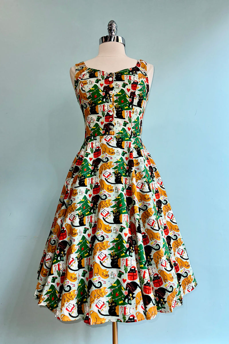 meowy christmas dress Meowy Christmas Sweater Christmas Dress Women Navy