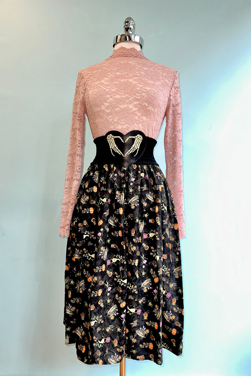 Pink Lace High Neck Top by Molly Bracken
