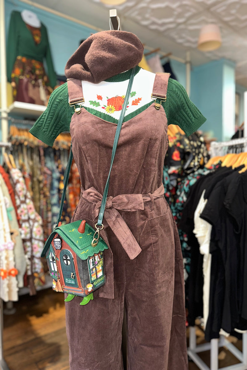 Brown Harriet Corduroy Jumpsuit by Banned