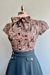 Book Club Full Skirt in Teal by Banned