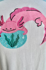 Axolotl Embroidered Leslie Cardigan by Miss Lulo