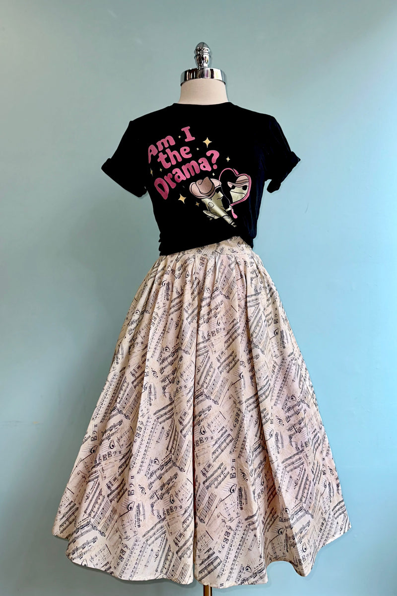 Music Notes Doris Skirt by Retrolicious