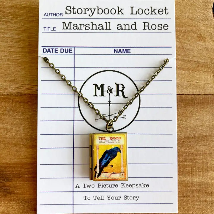 The Raven Book Locket Necklace by Marshall and Rose