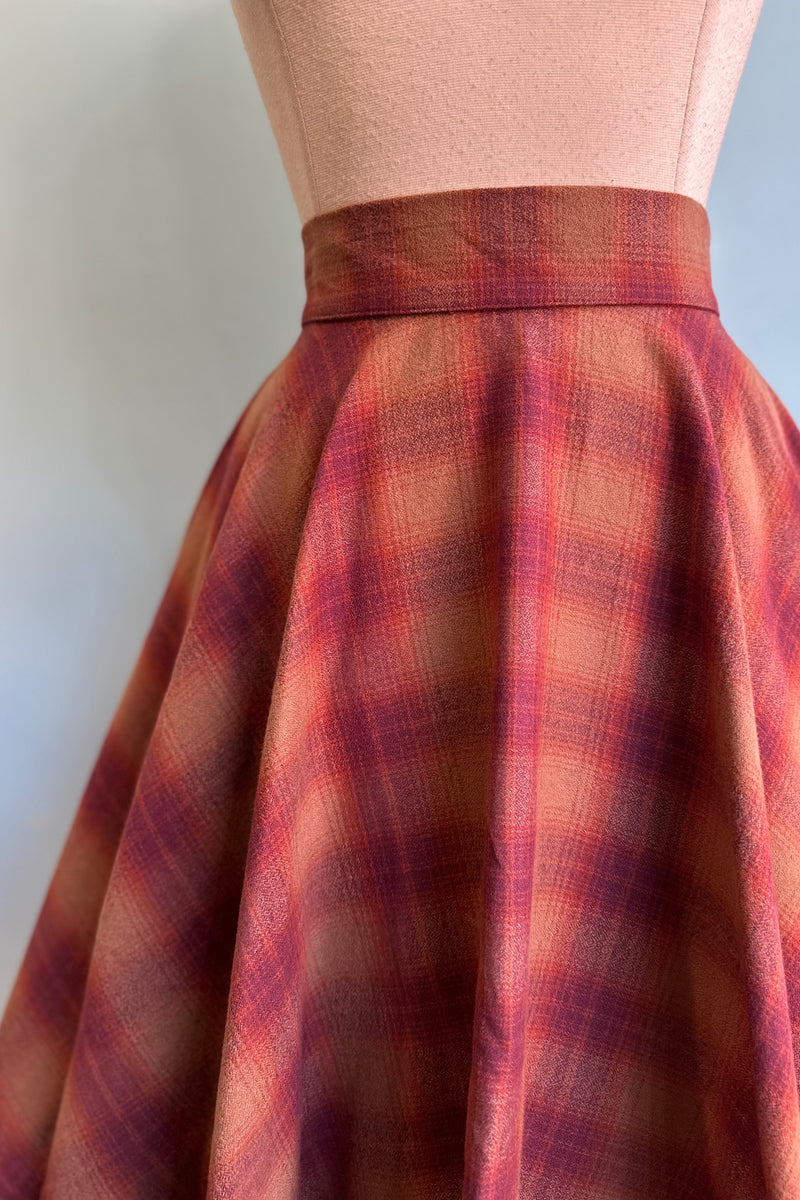 Autumn Plaid Flannel Circle Skirt by Heart of Haute