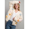 3D Flower Cardigan in Ivory