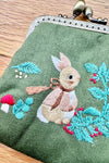 Bunny Embroidered Coin Purse