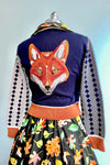 Large Navy Fox Vera Cardigan by Palava