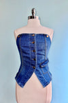 Denim Button Front Tank Vest