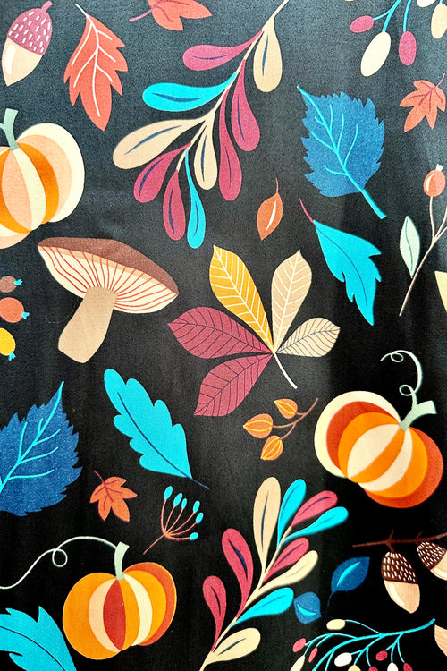 Pumpkins and Leaves Full Skirt by Eva Rose