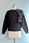 Black Rosette Sweater by Molly Bracken