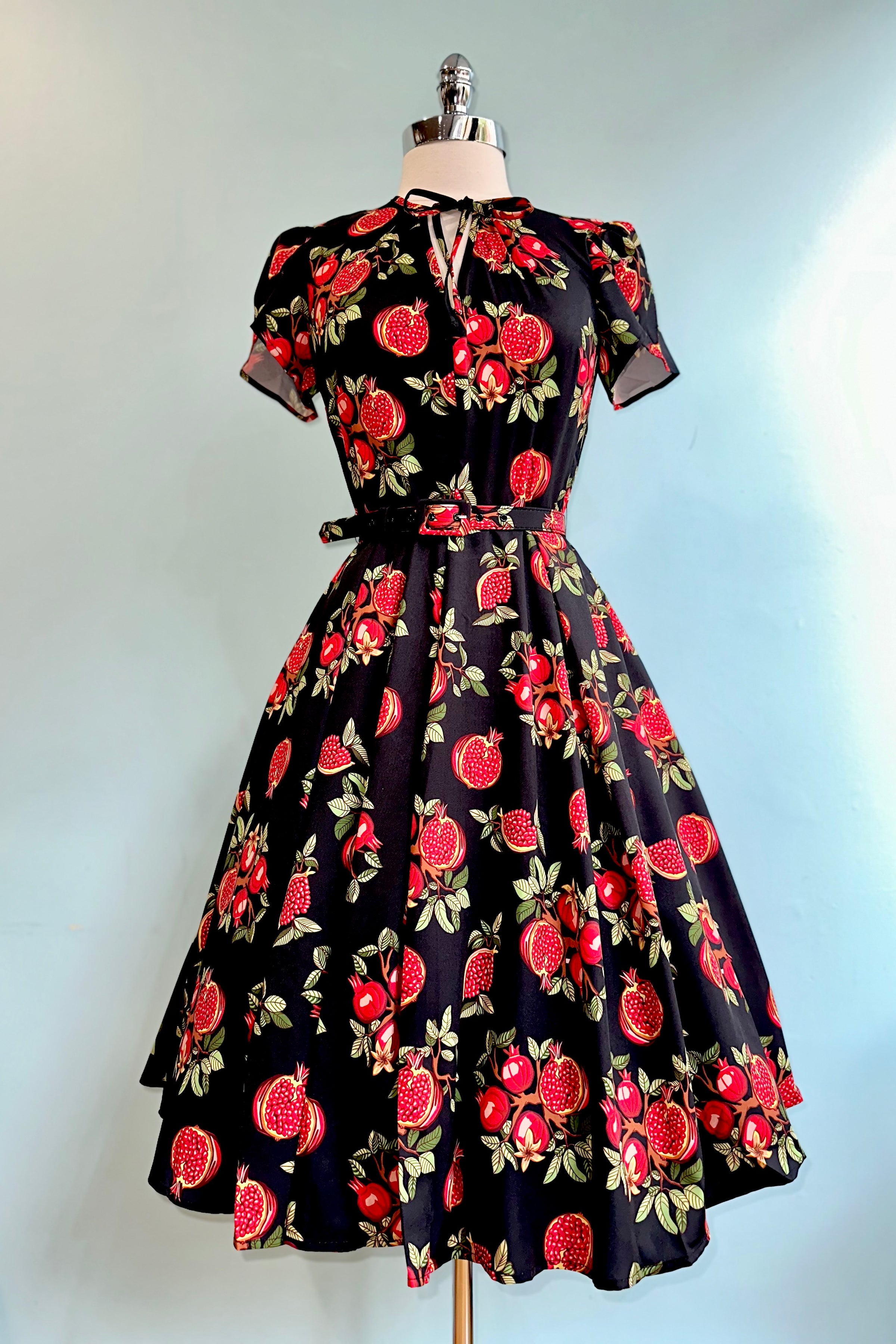 Pomegranate Tulip Sleeve Dress in Black by Modern Millie! Pomegranate Tulip Sleeve Dress in Black by Modern Millie!