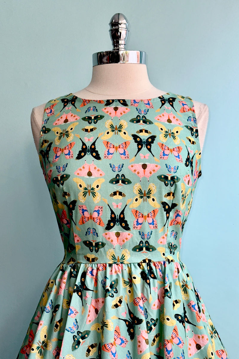 Mint Butterfly Vintage Dress by Retrolicious
