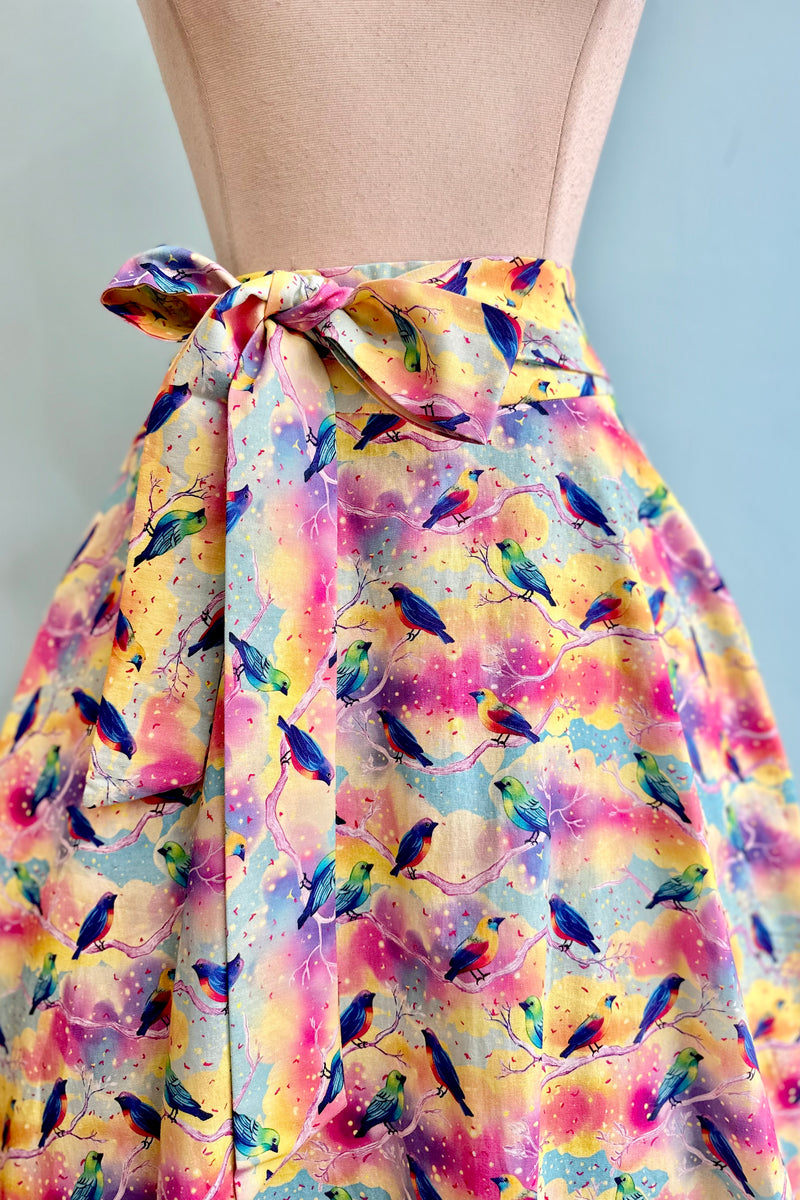 Rainbow Birds Clara Skirt by Miss Lulo