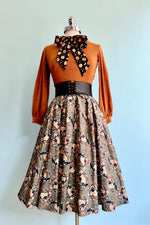 Moons and Jack O' Lantern Bow Top by Retrolicious