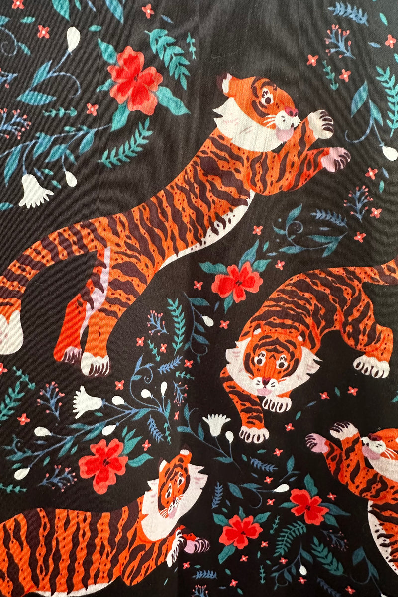 Tiger Longer Length Fold-Over Dress by Eva Rose