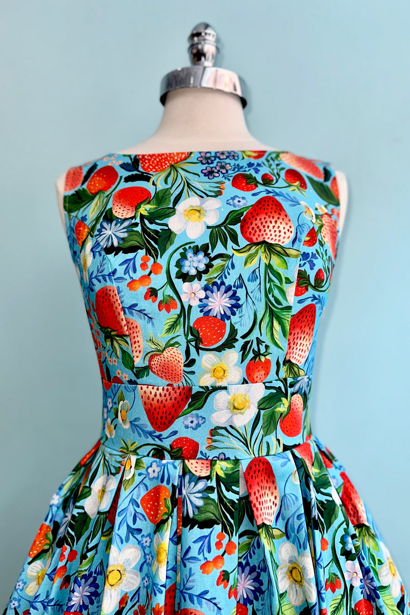 blue dress with strawberries H&M Tiered Seersucker Dress in Light Blue/strawberries at Nordstrom, Size 6-7