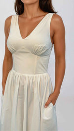 White Lysandra Midi Dress by Timeless London