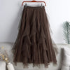 Pleated Tulle Skirt O/S Multiple Colors