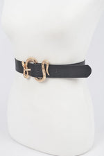 Snake Belt in Black and Gold