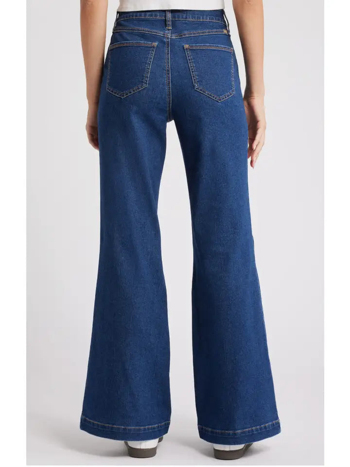 32” Relaxed Flare Jeans with Patch Pockets by 1822 Denim