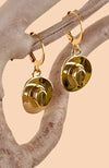 Gold Wyatt Hat Hoop Earrings by Peter and June