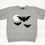 Bettie Bats Short Sleeve Grey Sweater by Astro Betty