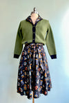 Green Owl Embroidered and Jacquard Vera Cardigan by Palava