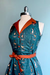 Forest Portrait Betty Lou Dress in Teal by Heart of Haute