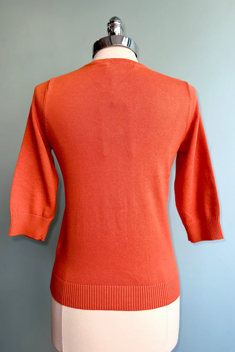 Orange Scaredy Cat Mia Cardigan by Banned