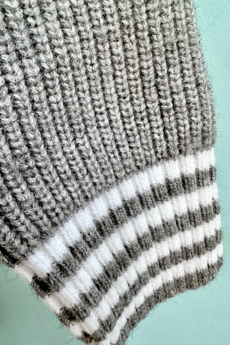 Grey Sailor Collar Cardigan Sweater by Compania Fantastica
