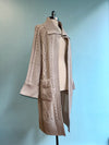 Cable Knit Duster Cardigan in Light Grey