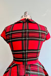 Red Plaid Short Sleeve Dress by Orchid Bloom