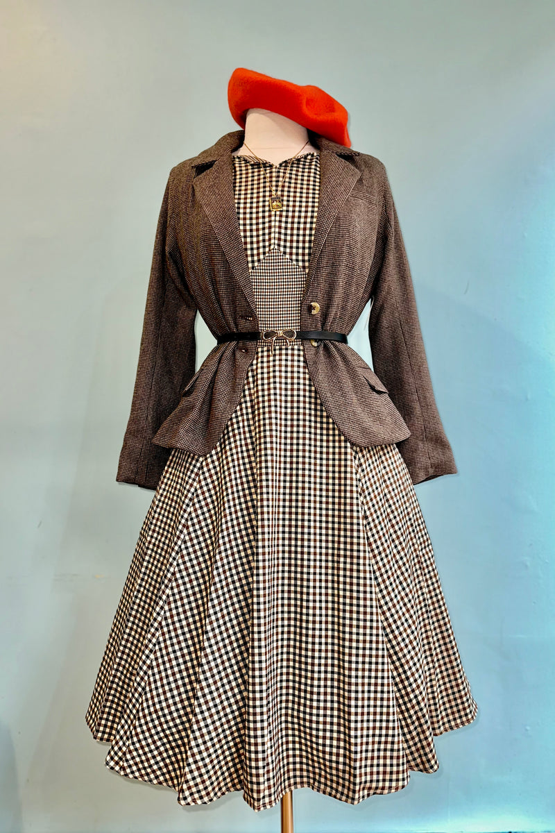 Black and Brown Plaid Wilma Dress by Banned