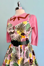 Benita Tropical Floral 50's Dress by Hell Bunny