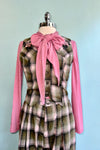 Pink Long Sleeve Tie Neck Jersey Top by Compania Fantastica