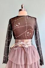 Charcoal Gradient Tiered Midi Skirt