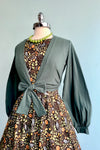 Pumpkins and Foliage Midi Dress by Retrolicious