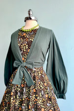 Pumpkins and Foliage Midi Dress by Retrolicious