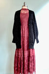 Black Sequin Open Long Cardigan by Molly Bracken
