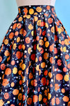 Black Kitties and Jack O' Lanterns  Doris Skirt by Retrolicious