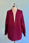 Dark Red Super Soft Open Cardigan by Molly Bracken