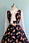 Ivory Lace Tie-Neck Blouse
