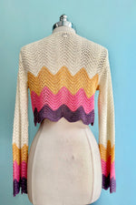 Cropped Multicolor and Lurex Sweater by Molly Bracken