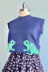Frog Sweater Vest in Navy by Compania Fantastica