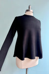 Black Fluid Knit Jersey Top by Compania Fantastica